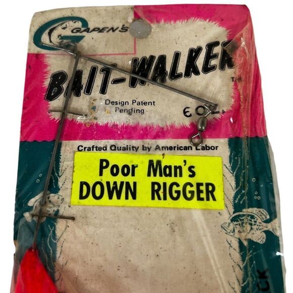 Vintage " NOS " Gapens World Of Fishin Bait Walker Lure Poor Man Down Rigger - Picture 2 of 5